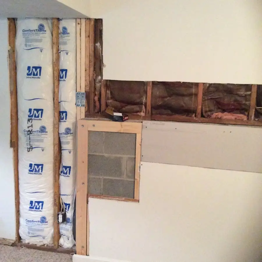 Wall insulation replacement during Odor Removal & Deodorization in Graham